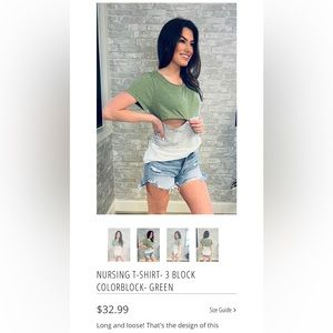 Short Sleeve Nursing T Shirt